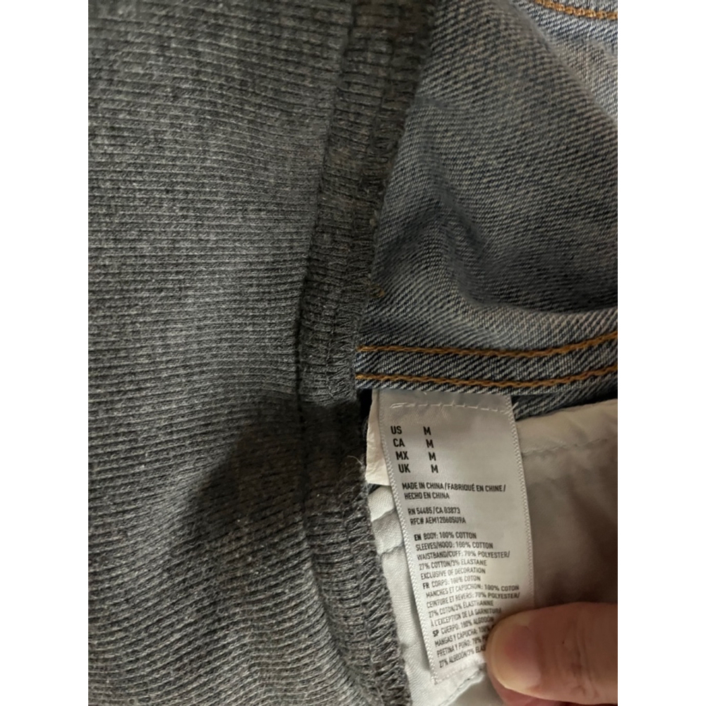 American Eagle Hooded Jean Jacket, SZ: Medium, Blue - Picture 4 of 8